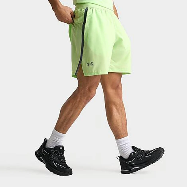 Under Armour Men's Launch 7" Running Shorts in Lumos Lime/Castlerock/Reflective Size: Small