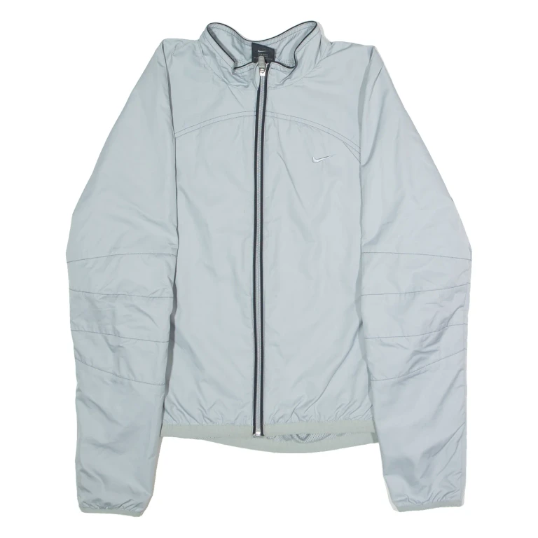 NIKE Womens Windbreaker Jacket Grey L