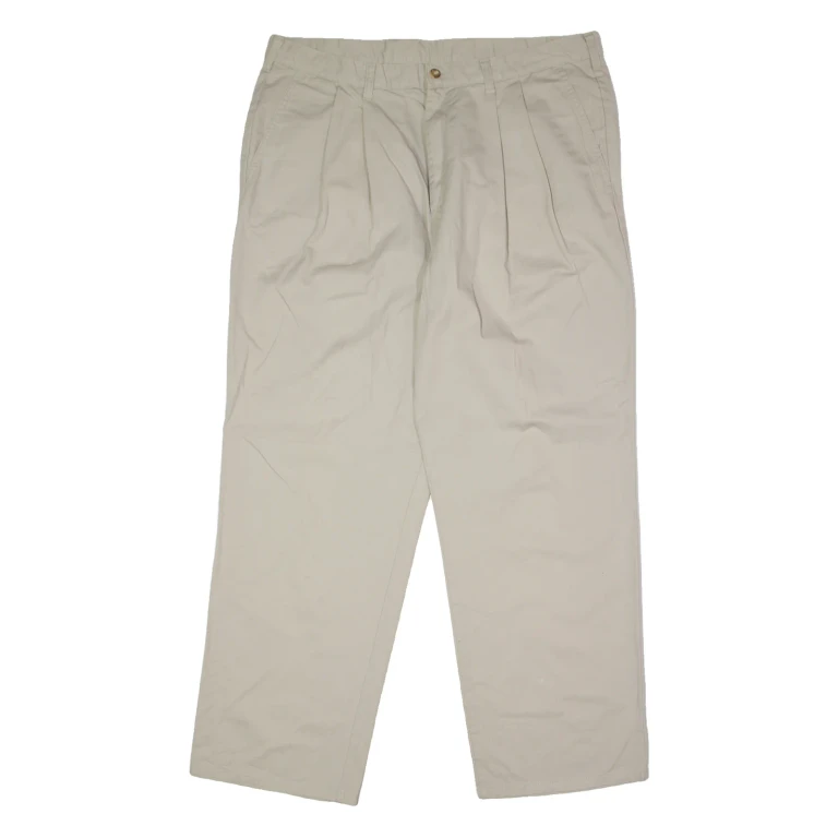 DICKIES Workwear Mens Twill Trousers Cream Regular Straight W40 L30