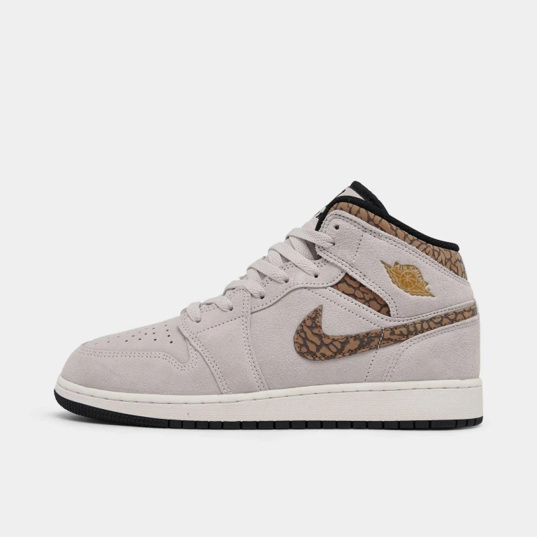 Grade School Air Jordan Retro 1 Mid Se 'Brown Elephant (Gs)'