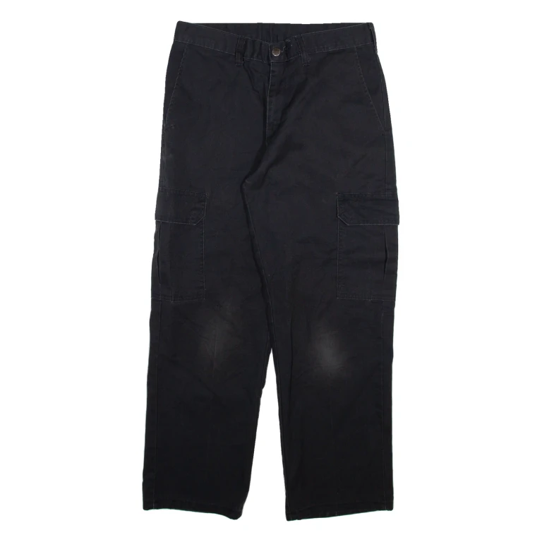 DICKIES Cargo Mens Trousers Black Regular Straight W30 L27