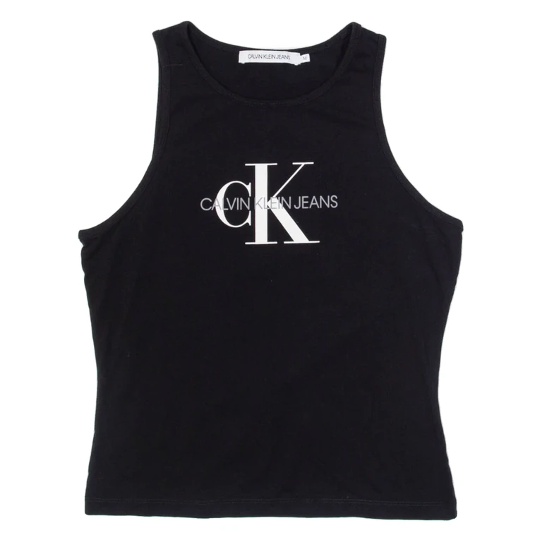 CALVIN KLEIN JEANS Womens Vest Black Sleeveless M