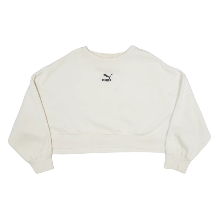 PUMA Cropped Womens Sweatshirt Beige M