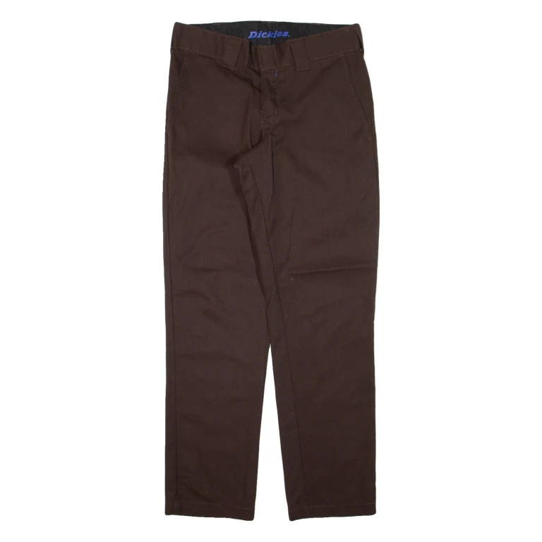 DICKIES Workwear Mens Trousers Brown Slim Tapered W29 L30