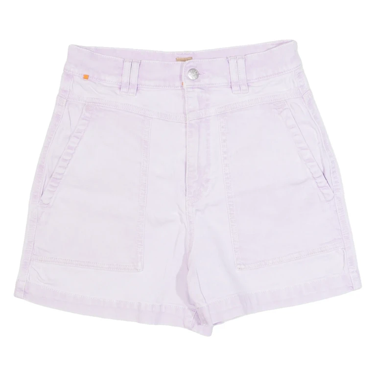 BOSS HUGO BOSS Womens Denim Shorts Purple Slim S W26