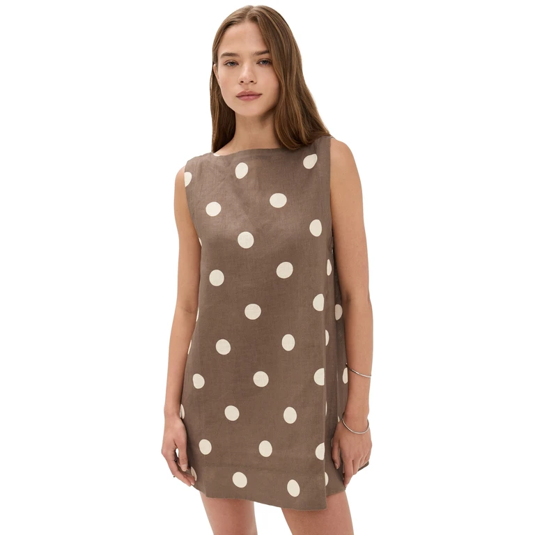 Aftersun Linen Mini Dress Spot S