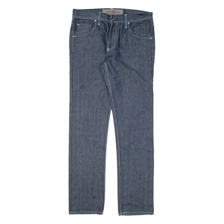 DRIVER Mens Jeans Blue Regular Straight W33 L32