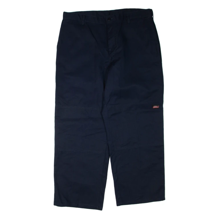 DICKIES Womens Trousers Blue Regular Straight W38 L28