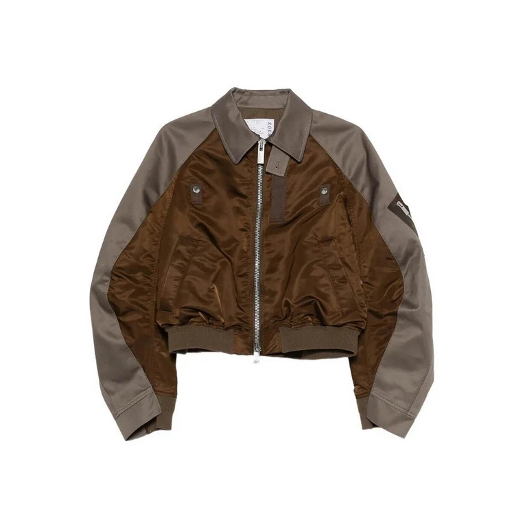 Sacai Manteau Au Genou - Marron (2608303BROWNGRAY)