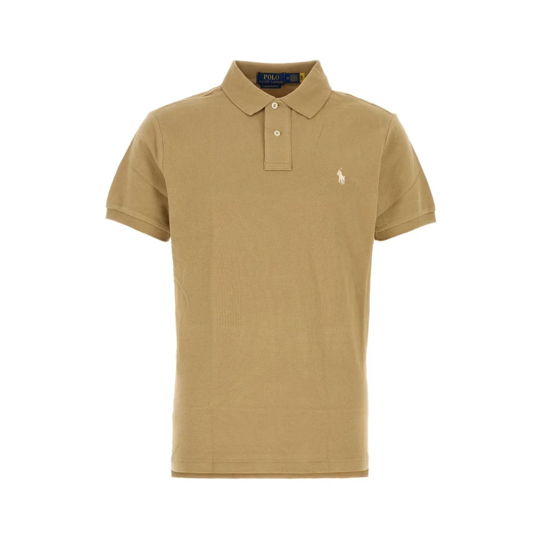 Polo Ralph Lauren Beige Piquet Polo Shirt Cafetanc8176 Exterior: Cotton Maglie - Men