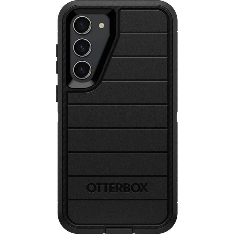 Galaxy S23+ (Only) - Defender Series Case - Black, Rugged & Durable - with Port Protection - Case Only - Microbial Defense Protection - Non-Retail Packaging