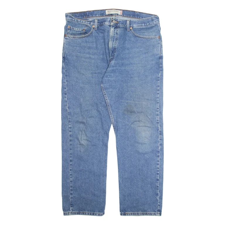 LEVI'S 505 Jeans Mens Blue Regular Straight Stone Wash W38 L30