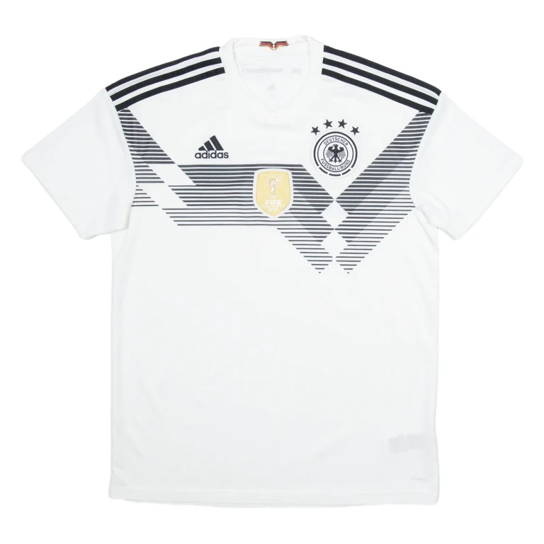 ADIDAS Deutscher Fussball-bund Mens Football Shirt Jersey White V-Neck M
