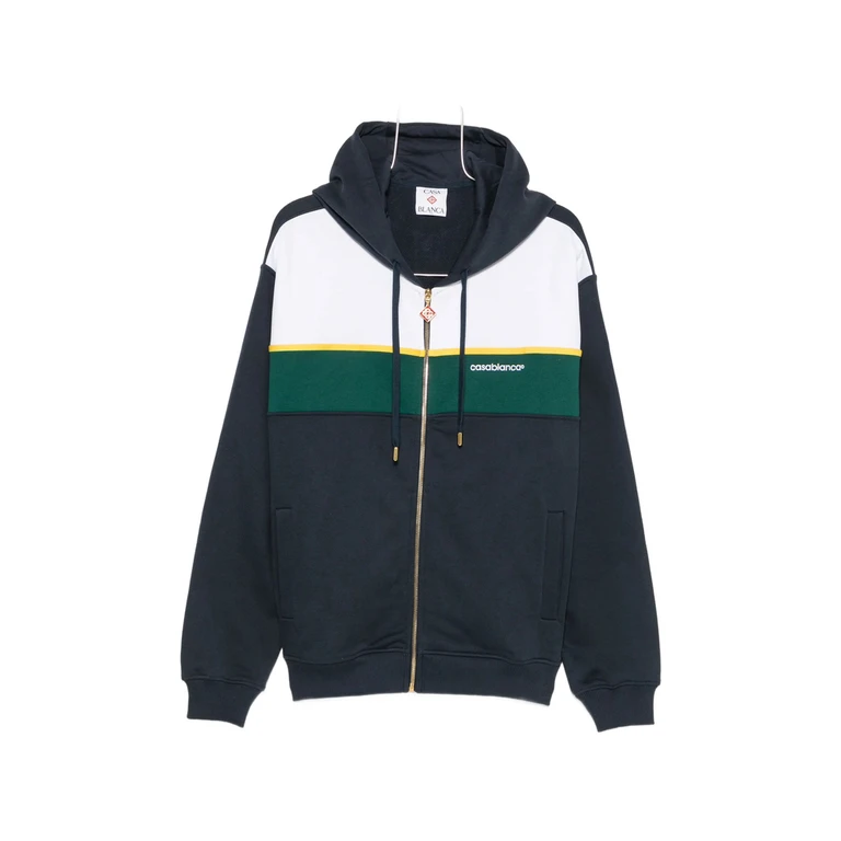 Colour-block Zip-up Hoodie