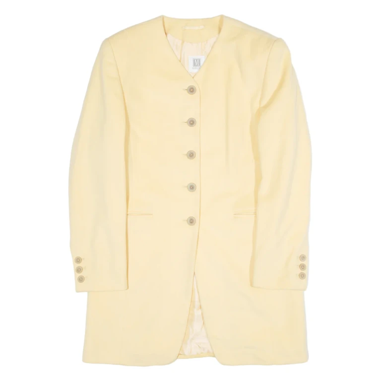 MADELEINE Womens Blazer Coat Yellow Viscose UK 10