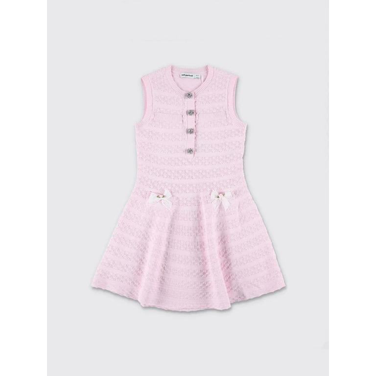 Girl's Off-the-Shoulder Viscose Knit Dress (SS26723SP)