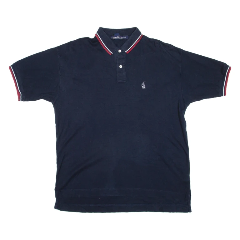 NAUTICA Mens Polo Shirt Blue L