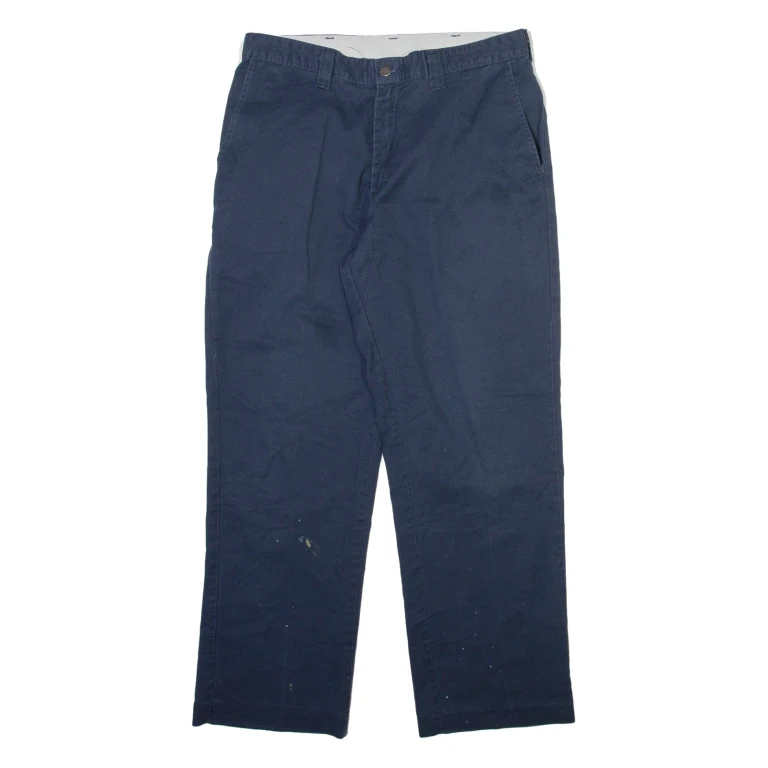 DICKIES Mens Trousers Blue Regular Straight W34 L30