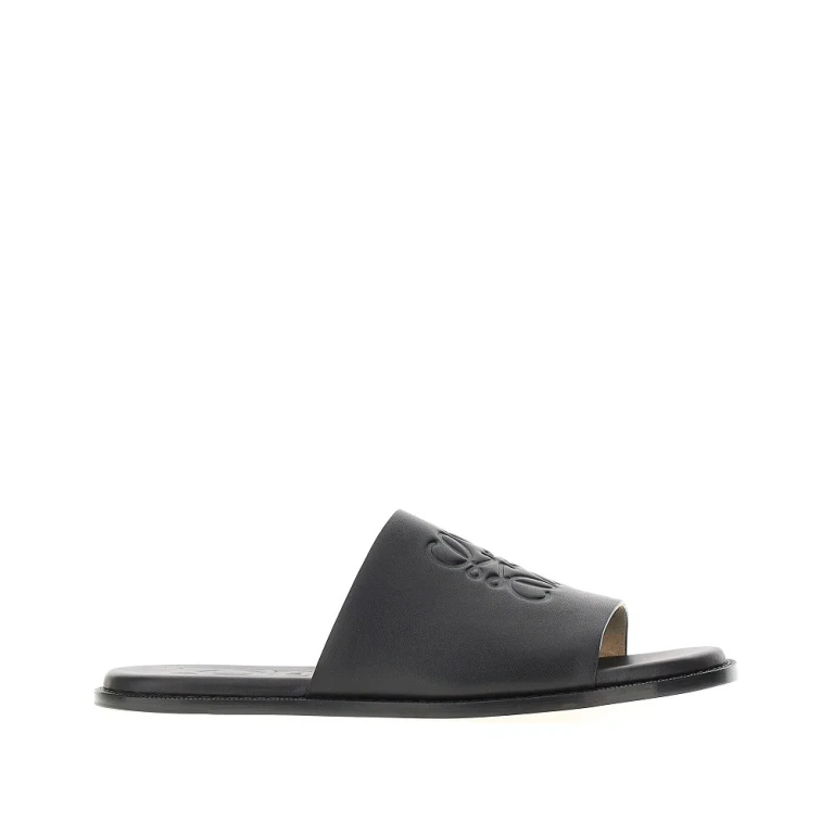 LOEWE 'Anagram Flex' leather slides Man 40