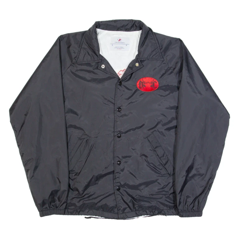 TRIMARK Mens Coach Jacket Black 90s USA S