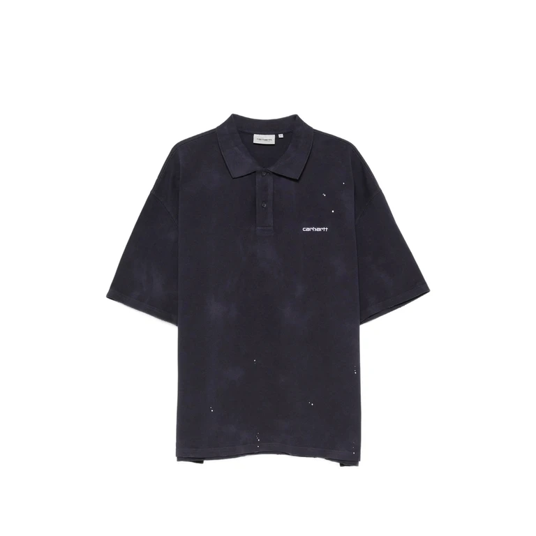 Carhartt Paint-splatter Logo-print Polo Shirt
