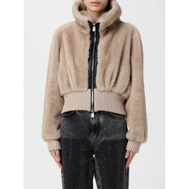 Fur Coat Woman color Beige (105399A2PIC60)