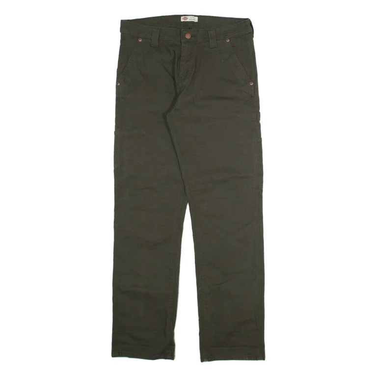DICKIES Carpenter Womens Trousers Grey Relaxed Straight W30 L32