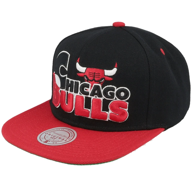 Men's NBA Text Stack 1 Snapback Bulls Snapback Caps