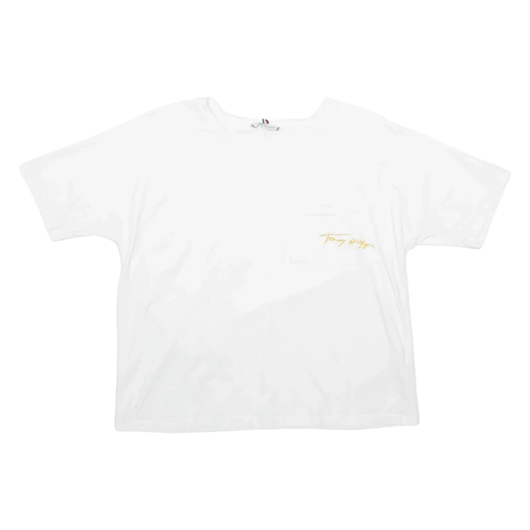 TOMMY HILFIGER Womens T-Shirt White XS