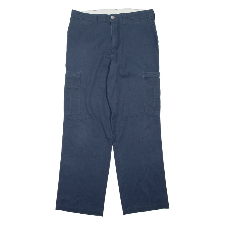 DICKIES Mens Trousers Blue Regular Straight W36 L34