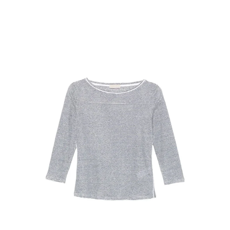 Boat-Neck 3/4 Sleeves Blouse