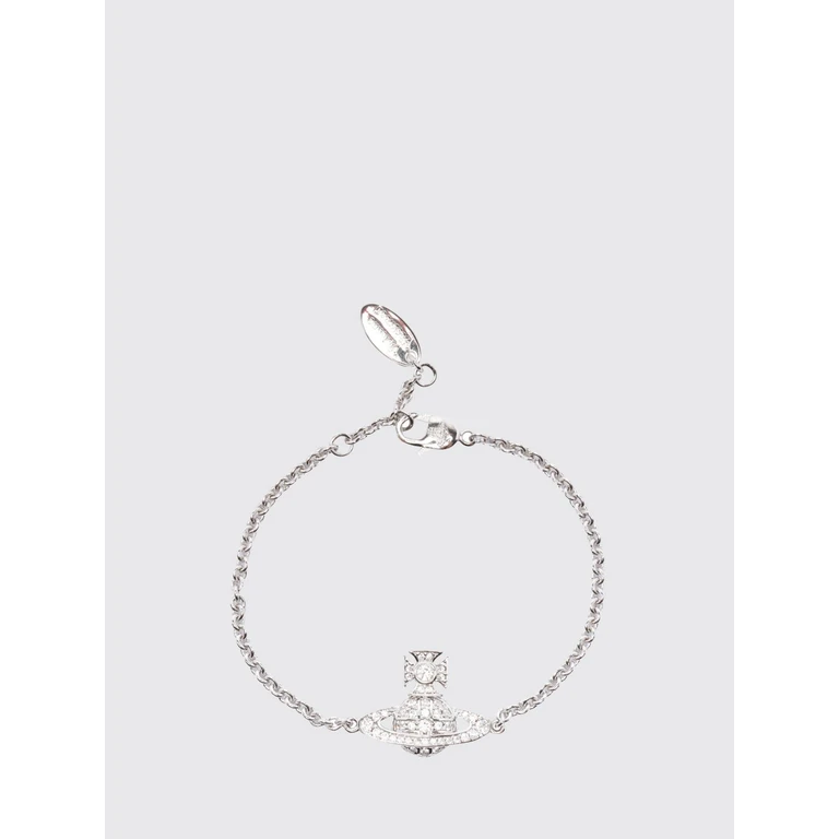 Orb Logo Crystal-Embellished Chrome-Plated Brass Bracelet (6102021S02P10P102)