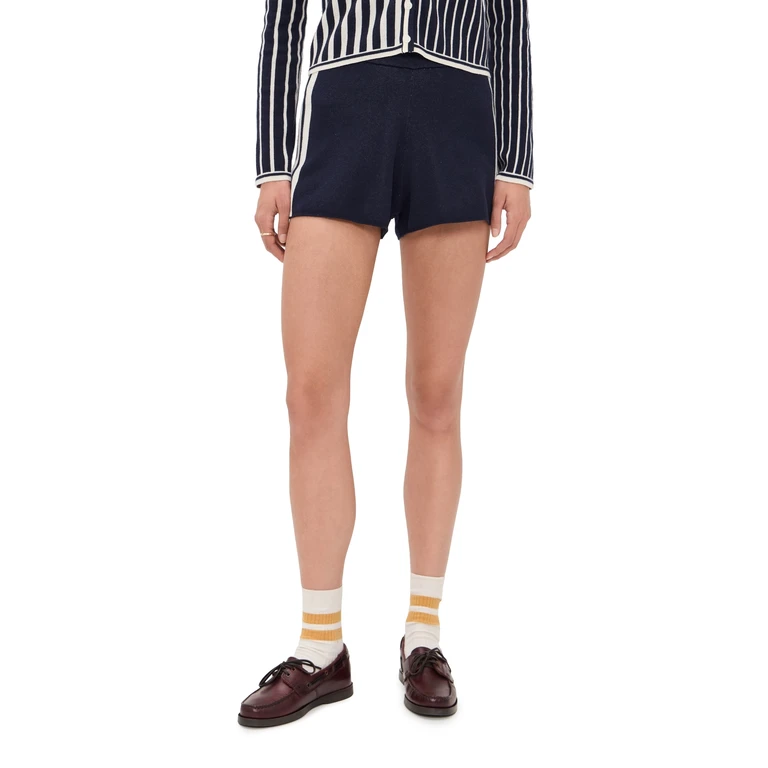 State & Lake Varsity Track Shorts White/Black S