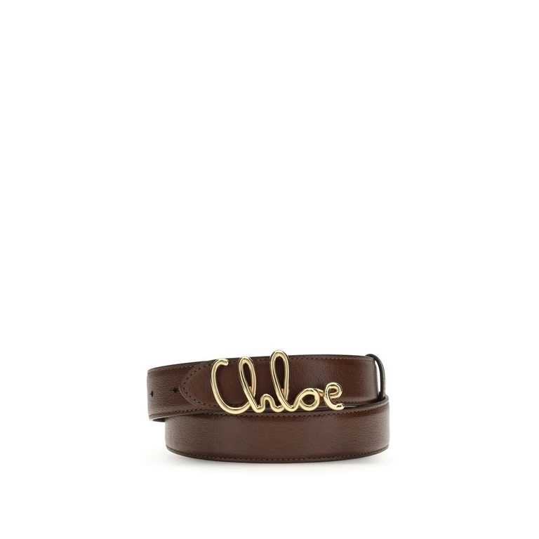 Chloé Brown Calf Leather Bos Taurus Regular Belt - Women