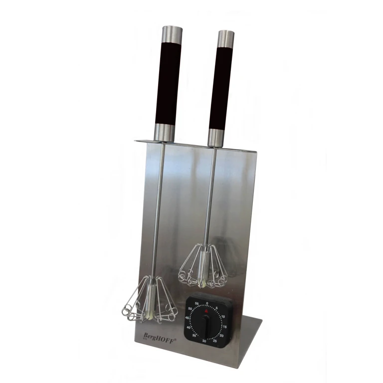 Essentials 3Pc 18/10 Stainless Steel Whisk Set, Black