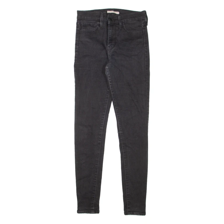 LEVI'S 720 High Rise Womens Jeans Black Slim Skinny W28 L32