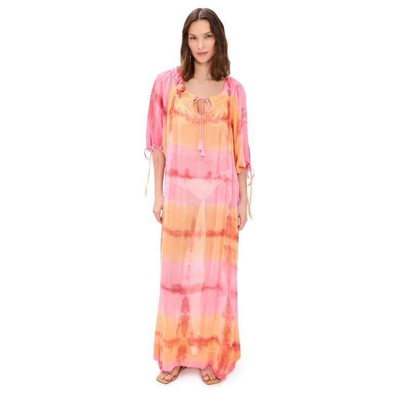 Coniglio Palm Beach Delray Maxi Dress Bromeliad Hand Dye One Size