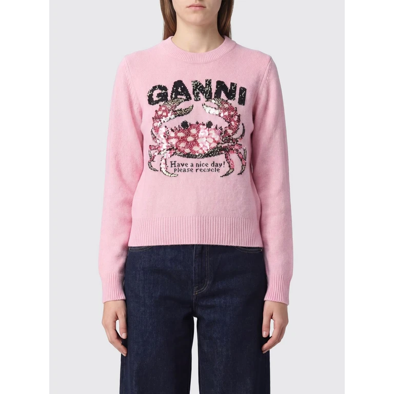 Recycled Wool-Blend Crewneck Jumper with Graphic Print and Logo (A1150008868)