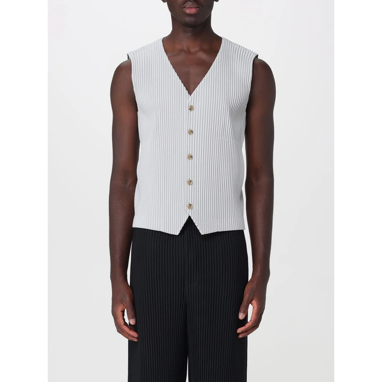 HOMME PLISSE' ISSEY MIYAKE Homme Plissé Issey Miyake Slim Fit Pleated V-Neck Tailored Waistcoat (HP67JE51111)