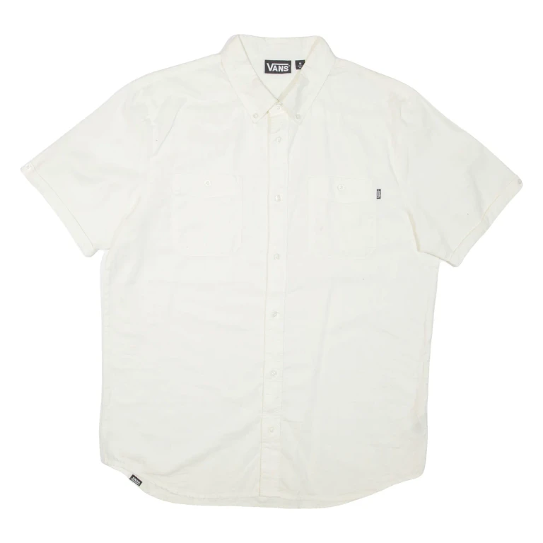 VANS Mens Plain Shirt White M