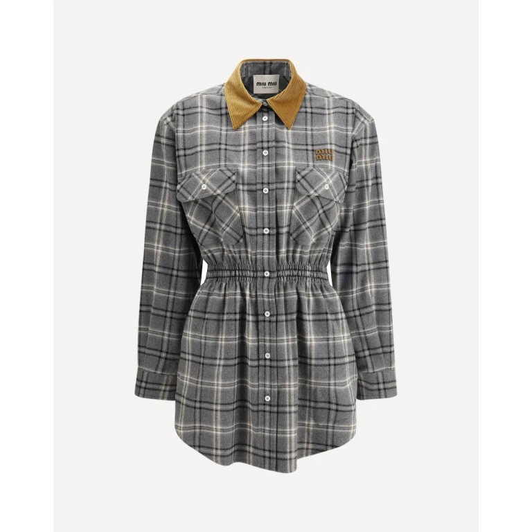 MIU MIU Flannel Mini-dress Female 40