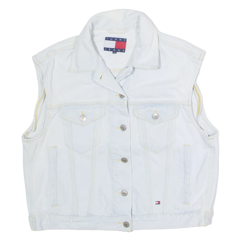 TOMMY JEANS Womens Denim Waistcoat Blue XS