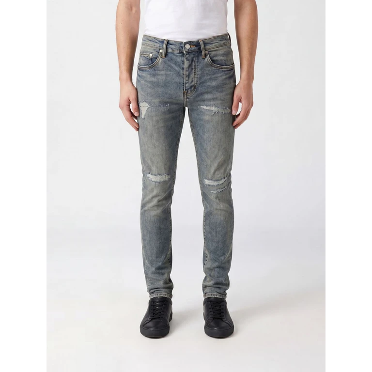 P001 Mid-Rise Slim Fit Stretch Denim Jeans with Worn Effect (P001LBVR524LTINDIGO)