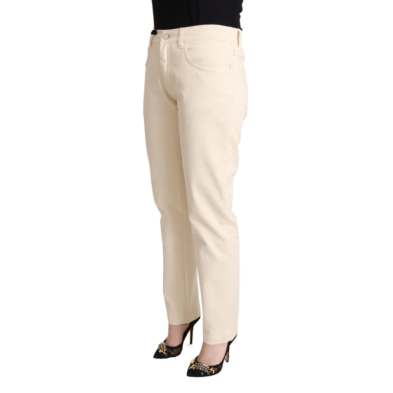 Dolce & Gabbana White Cotton Skinny Denim Women Jeans Pants Elastane - Women