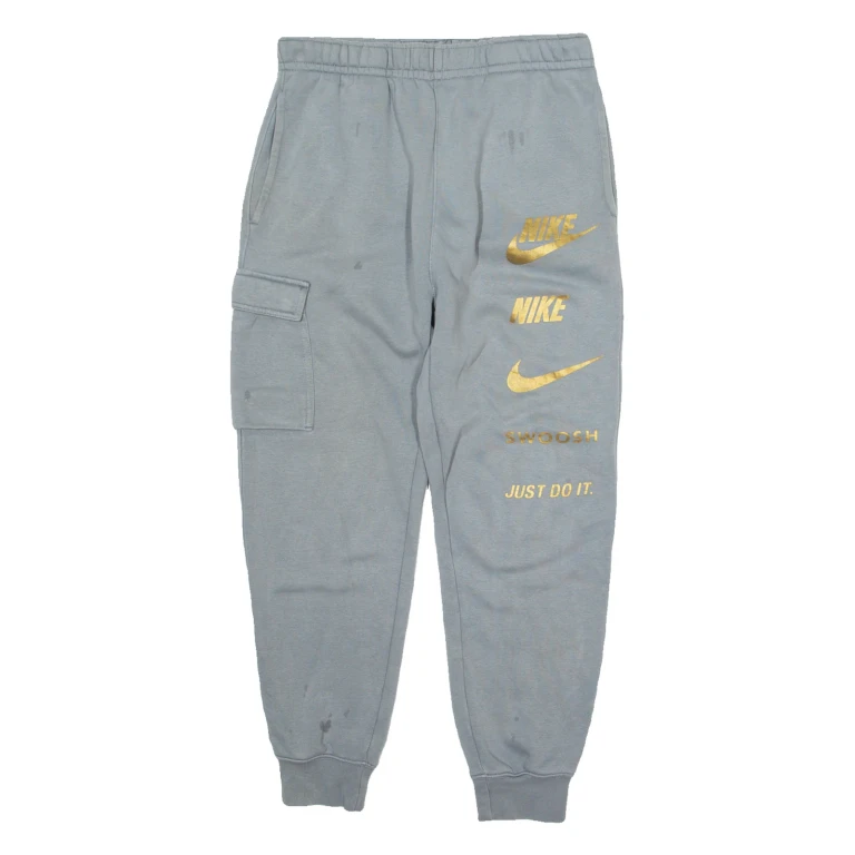 NIKE Mens Joggers Green Tapered S W26 L26