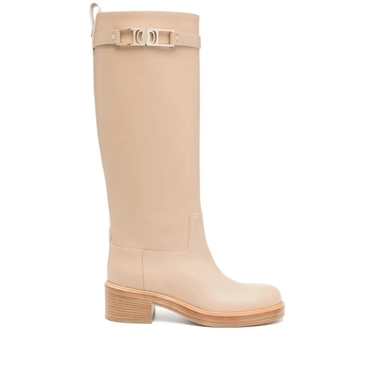 Ferragamo Ornament Square Gancini Boots