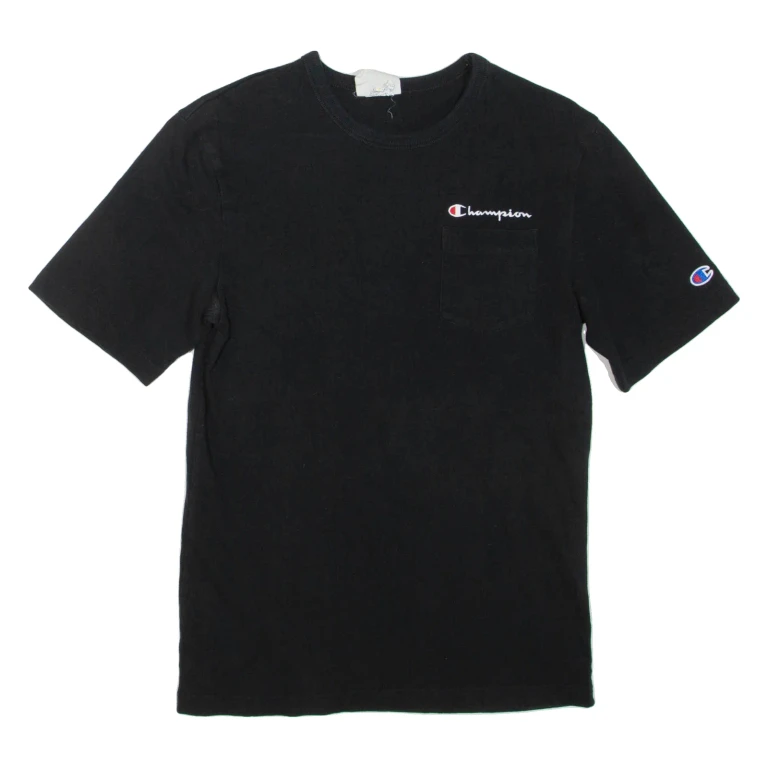CHAMPION Mens T-Shirt Black S