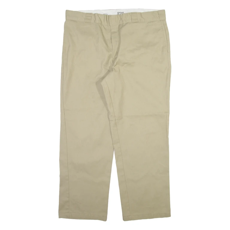 DICKIES 874 Workwear Mens Trousers Beige Regular Straight W40 L30