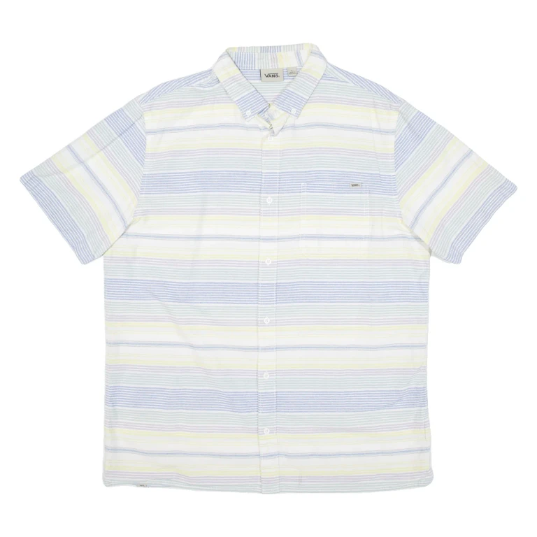 VANS Mens Shirt Blue Striped L