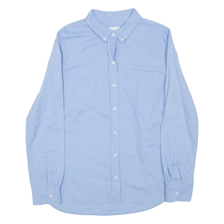GAP Womens Plain Shirt Blue Long Sleeve S